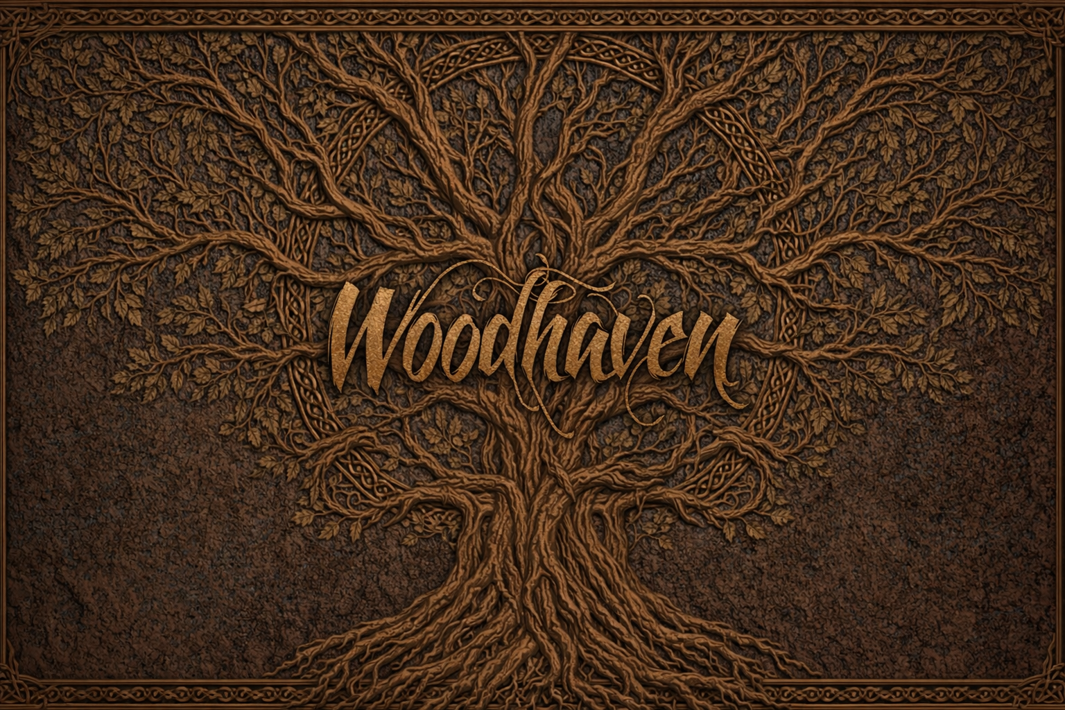 Woodhaven knotwork tree artwork